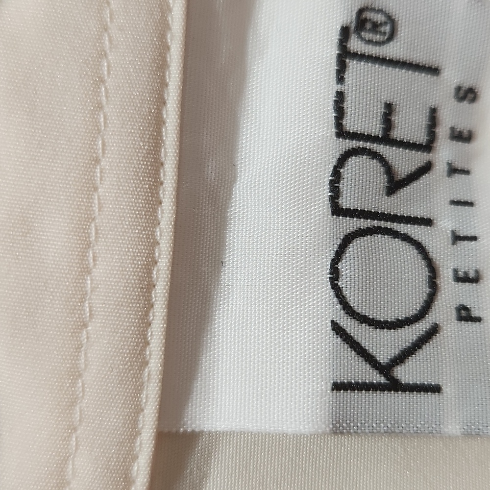 Koret Cream Button-Down Blouse With Burgundy Embr… - image 2